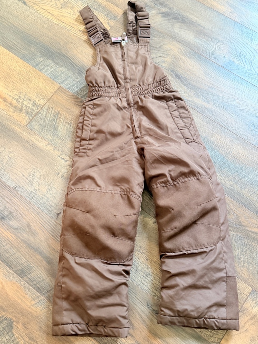 Kids Insulated Brown Snow Bibs girls 4T boys 4T unisex winter gear